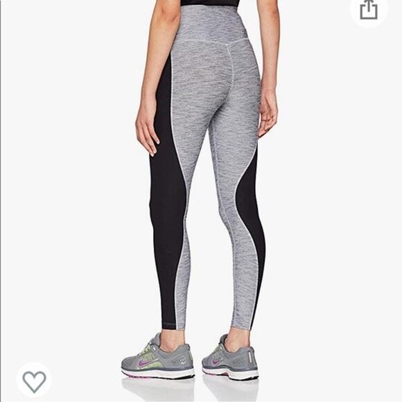 Nike Dri-FIT Gray Black Colorblock Leggings Cropped Women’s Small Athleisure - Picture 2 of 7